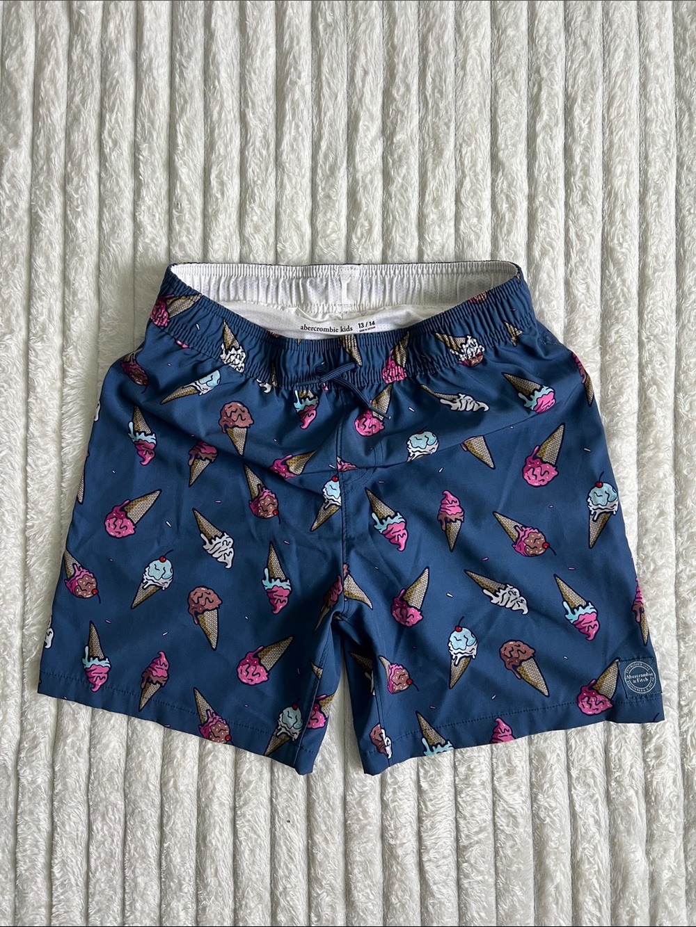 abercrombie kids teen boy 13/14 Navy Ice Cream Cone Swim Shorts